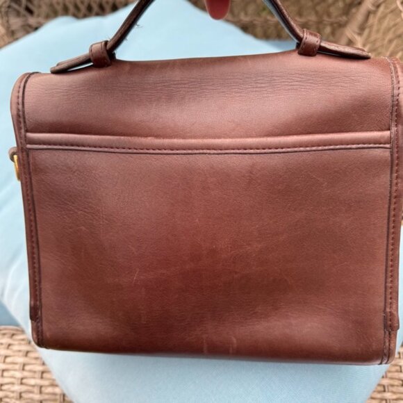 Auth Coach Mahogany Brown Court 9870 Leather Crossbody Bag - Picture 4 of 12